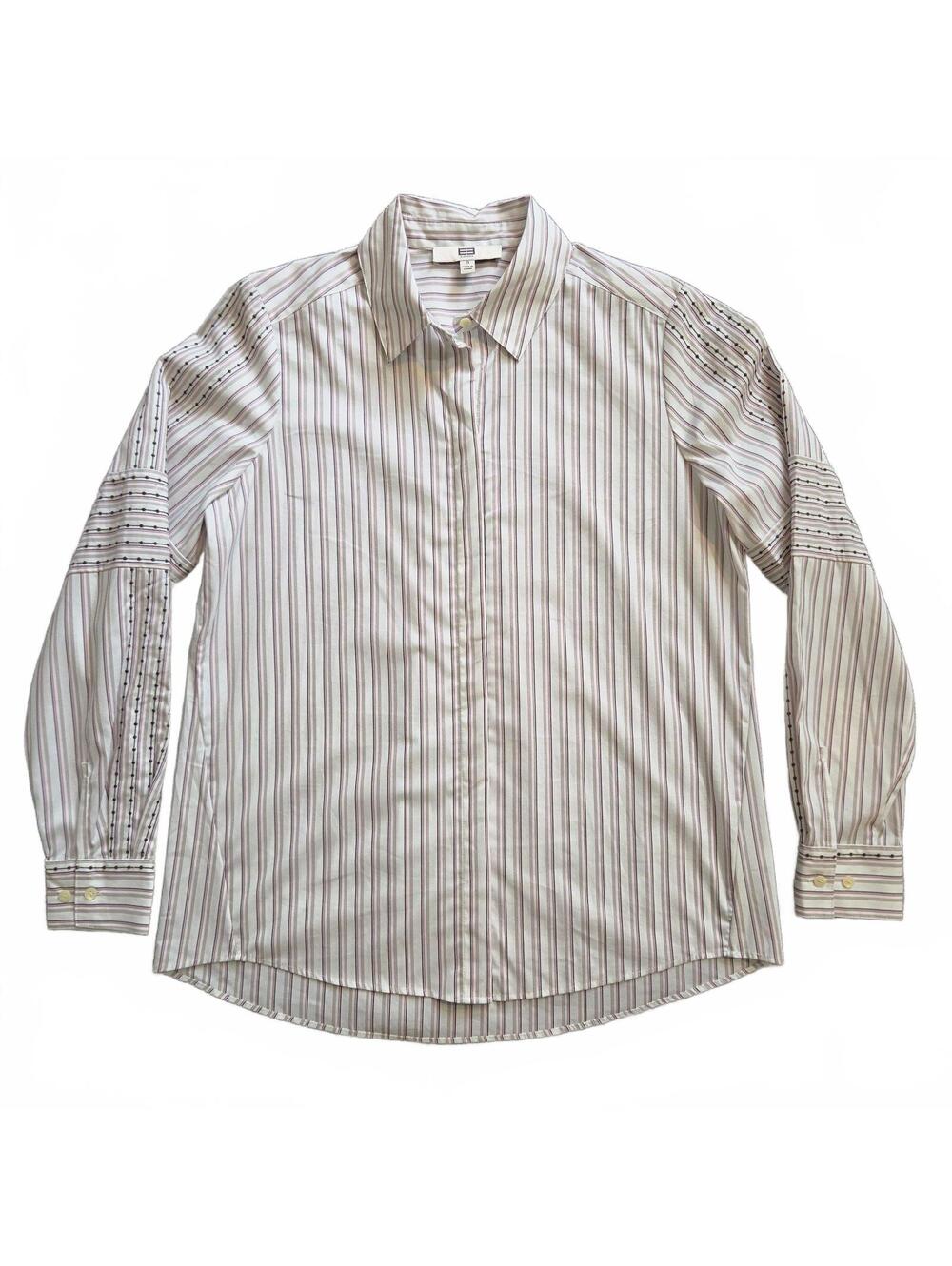 Etcetera Women's Size 8 Striped Button-Up Shirt